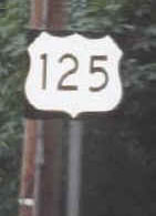 New York U.S. Highway 125 sign.