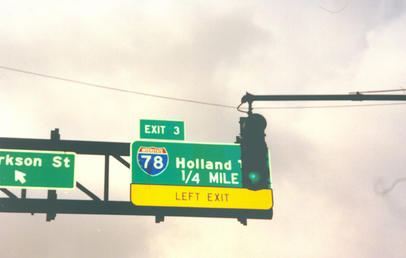 New York Interstate 78 sign.