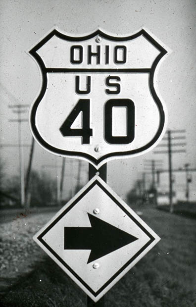 Ohio U.S. Highway 40 sign.