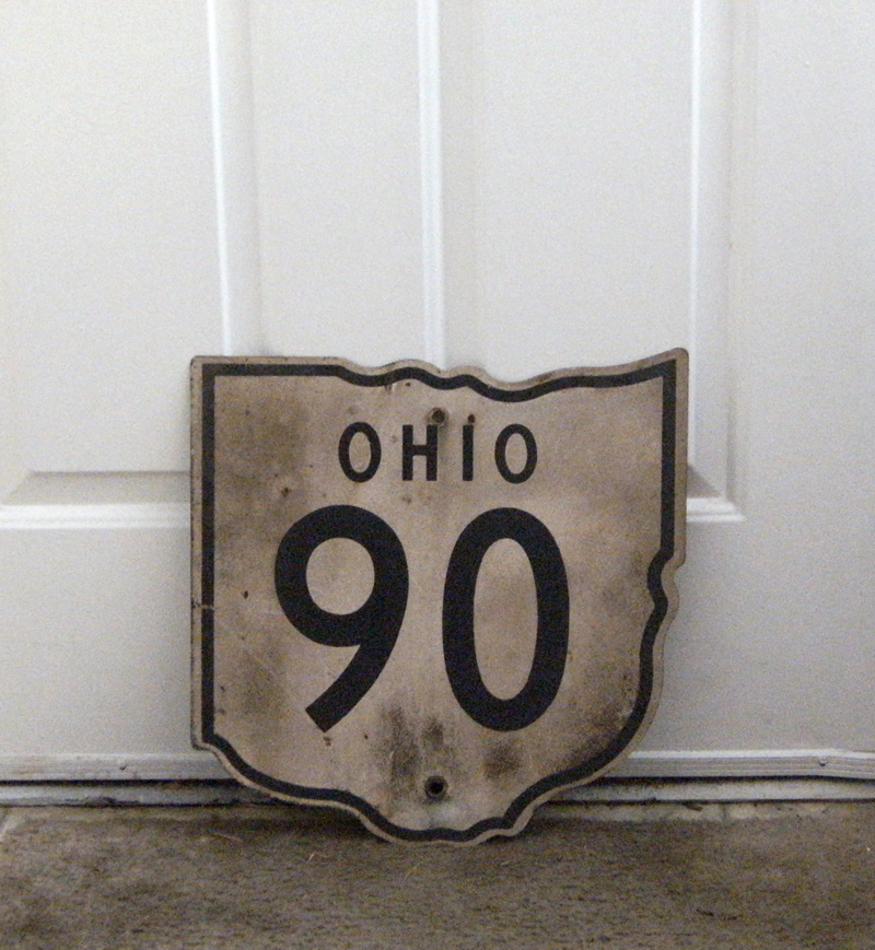 Ohio State Highway 90 sign.