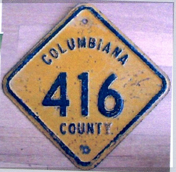 Ohio Columbiana County route 416 sign.