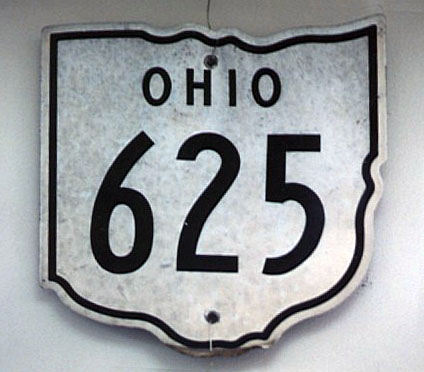 Ohio State Highway 625 sign.