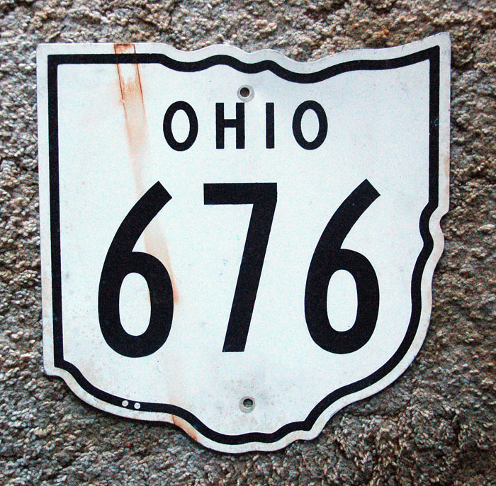 Ohio State Highway 676 sign.