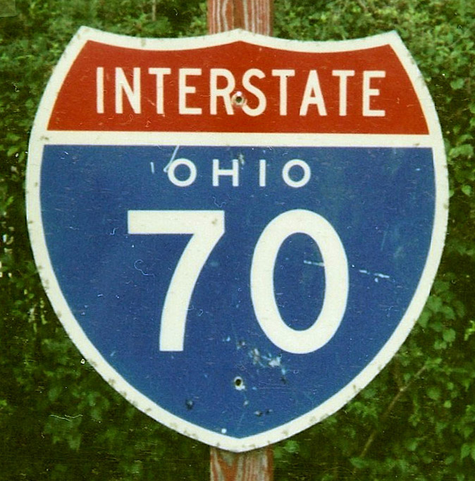 Ohio Interstate 70 sign.