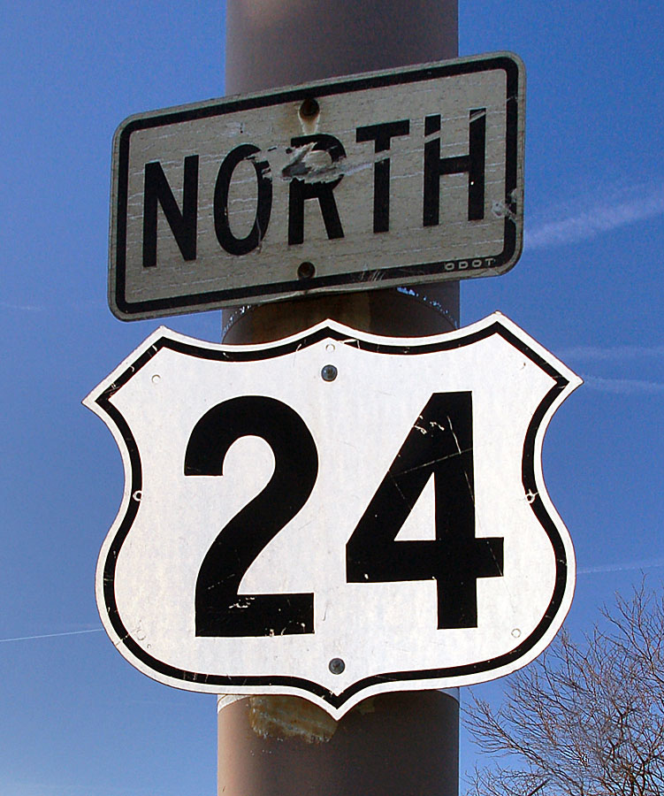 Ohio U.S. Highway 24 sign.