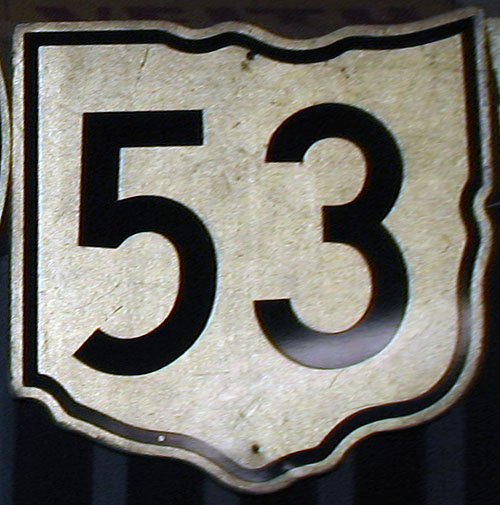 Ohio State Highway 53 sign.