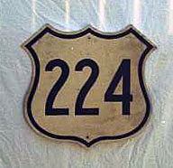 Ohio U.S. Highway 224 sign.