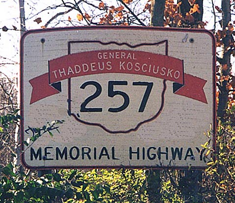 Ohio State Highway 257 sign.
