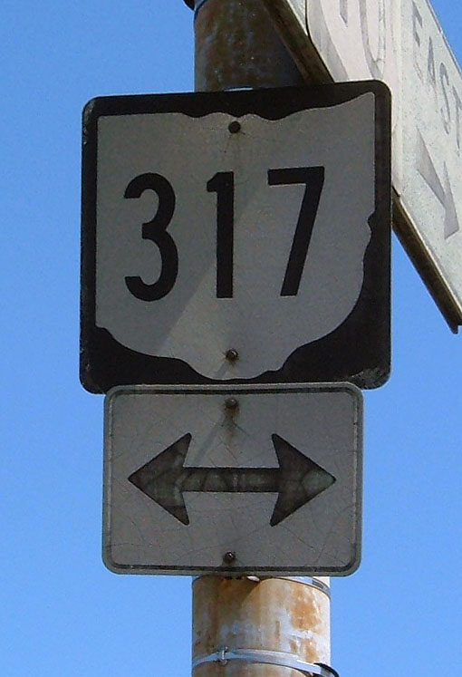 Ohio State Highway 317 sign.