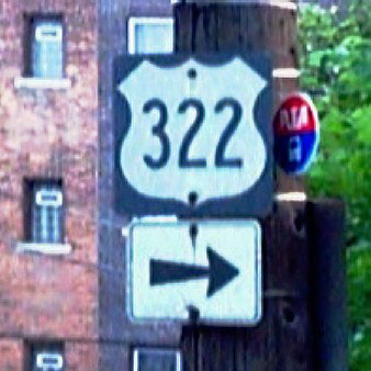 Ohio U.S. Highway 322 sign.