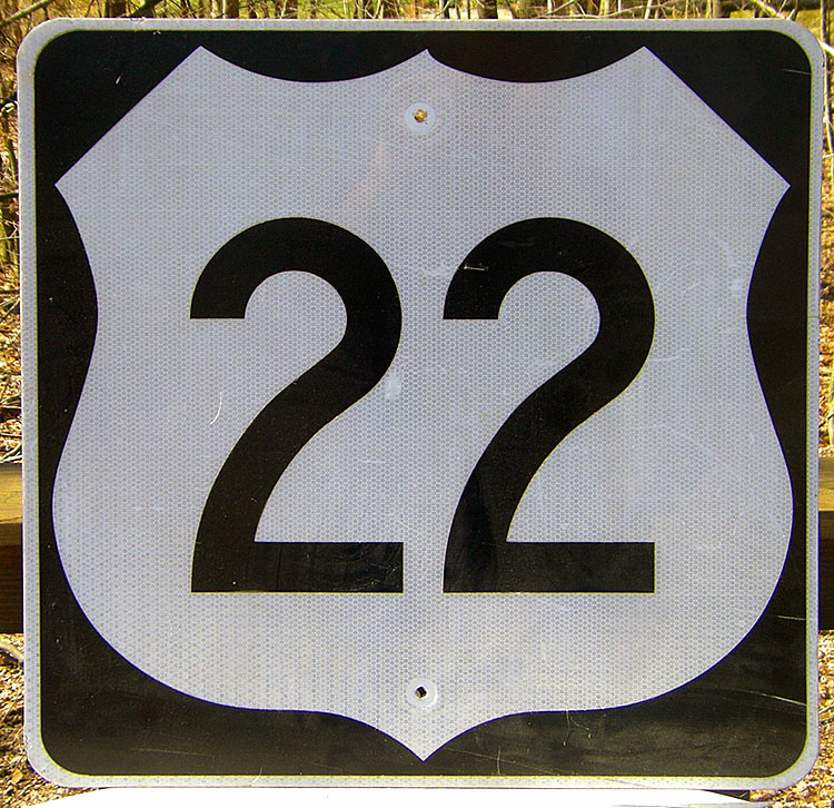 Ohio U.S. Highway 22 sign.