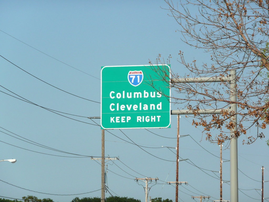 Ohio interstate 71 sign.