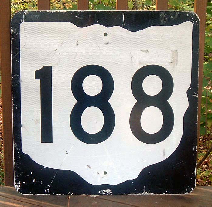 Ohio State Highway 188 sign.