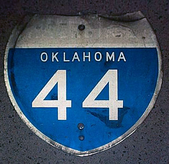 Oklahoma Interstate 44 sign.