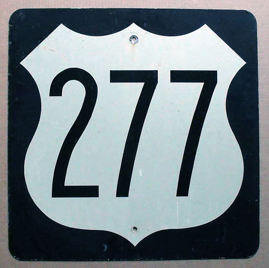 Oklahoma U.S. Highway 277 sign.