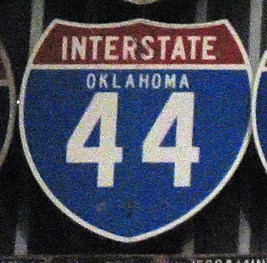 Oklahoma Interstate 44 sign.