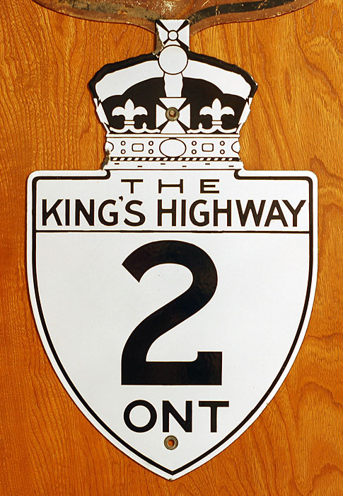 Ontario Provincial Highway 2 sign.