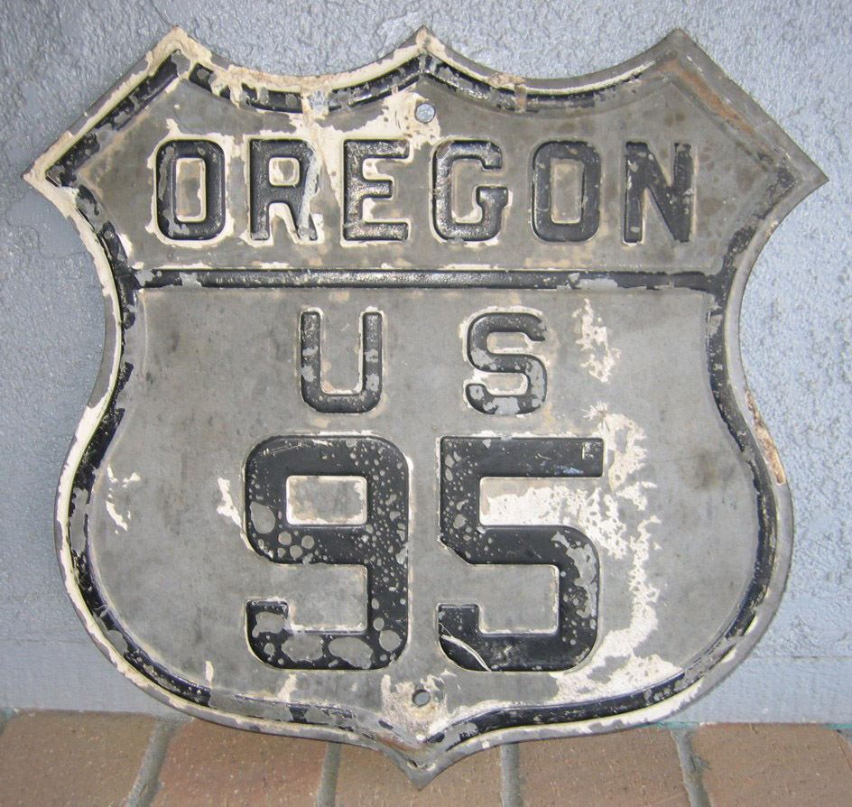 Oregon U.S. Highway 95 sign.