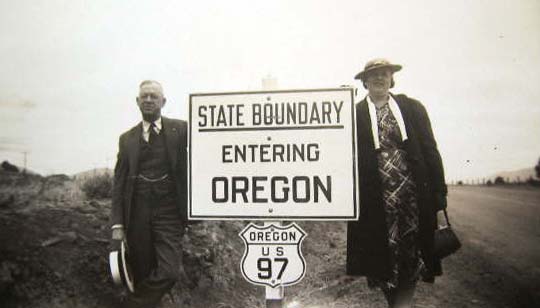Oregon U.S. Highway 97 sign.