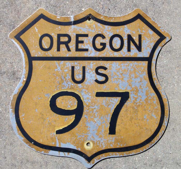 Oregon U.S. Highway 97 sign.