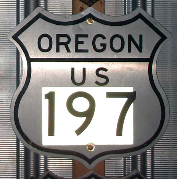 Oregon U.S. Highway 197 sign.