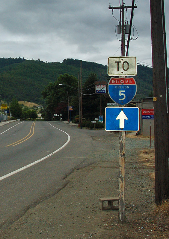 Oregon Interstate 5 sign.