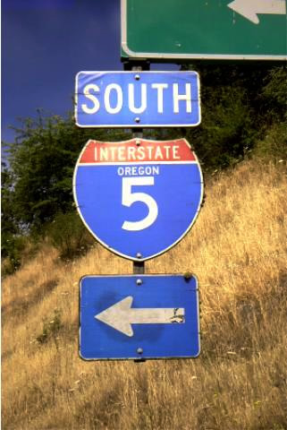 Oregon Interstate 5 sign.