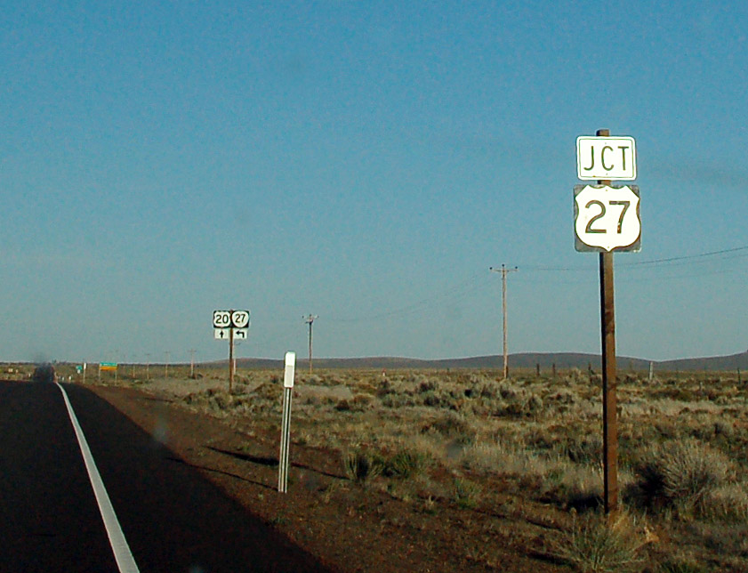 Oregon U.S. Highway 27 sign.