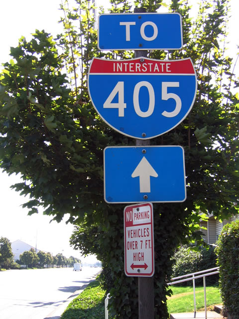 Oregon Interstate 405 sign.