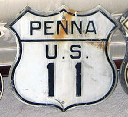 Pennsylvania U.S. Highway 11 sign.
