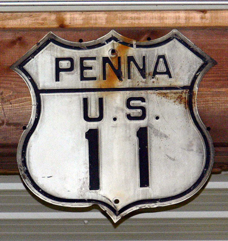 Pennsylvania U.S. Highway 11 sign.