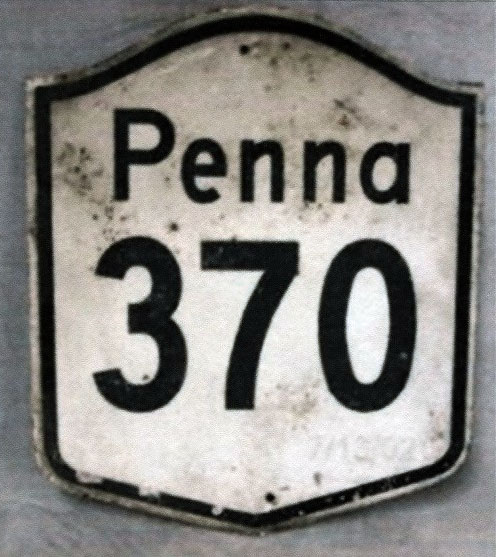 Pennsylvania - State Highway 370 and State Highway 90 sign.