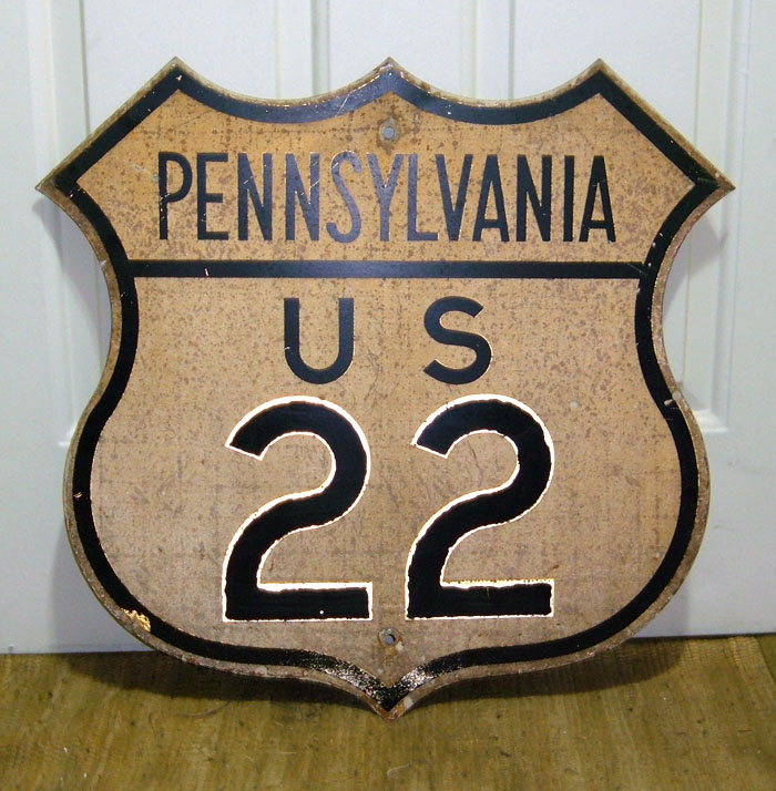 Pennsylvania U.S. Highway 22 sign.