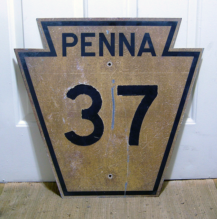 Pennsylvania State Highway 37 sign.