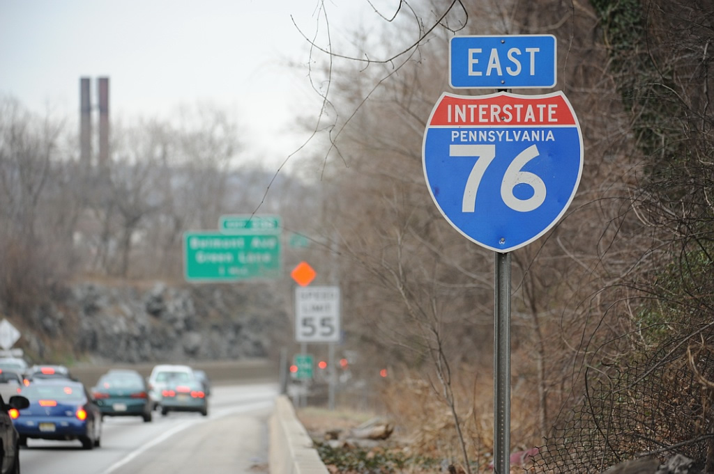 Pennsylvania Interstate 76 sign.