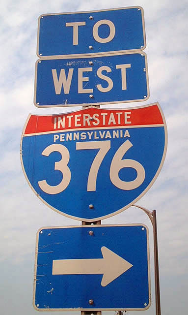 Pennsylvania Interstate 376 sign.