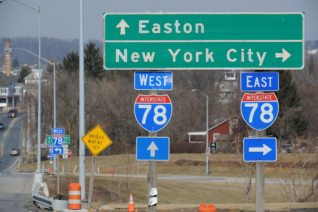 Pennsylvania Interstate 78 sign.