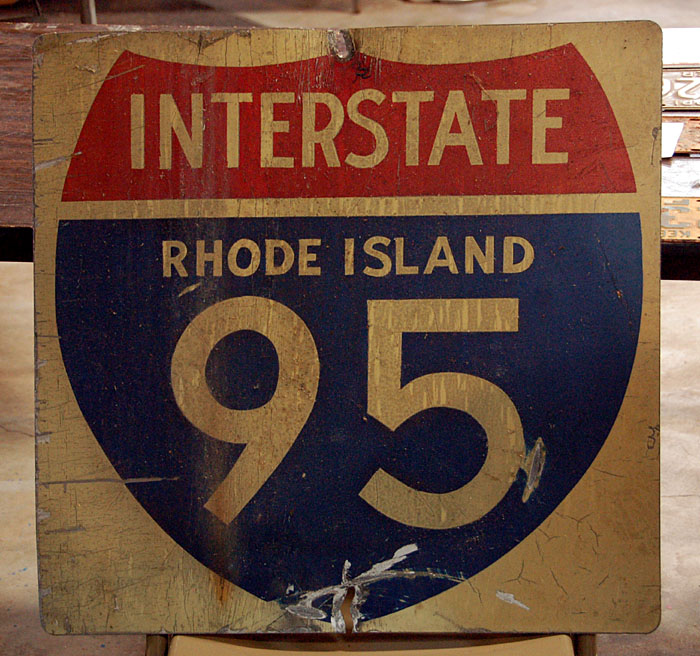 Rhode Island Interstate 95 sign.