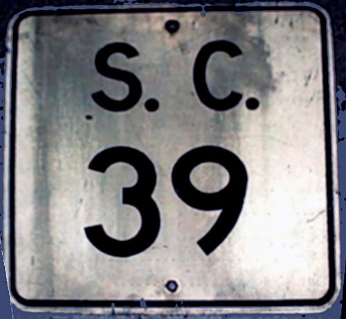 South Carolina State Highway 39 sign.