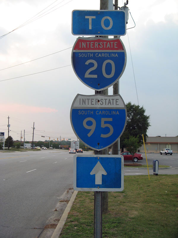 South Carolina - Interstate 95 and Interstate 20 sign.