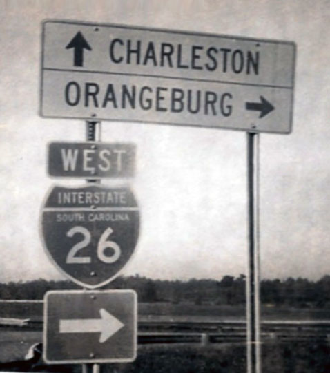 South Carolina Interstate 26 sign.