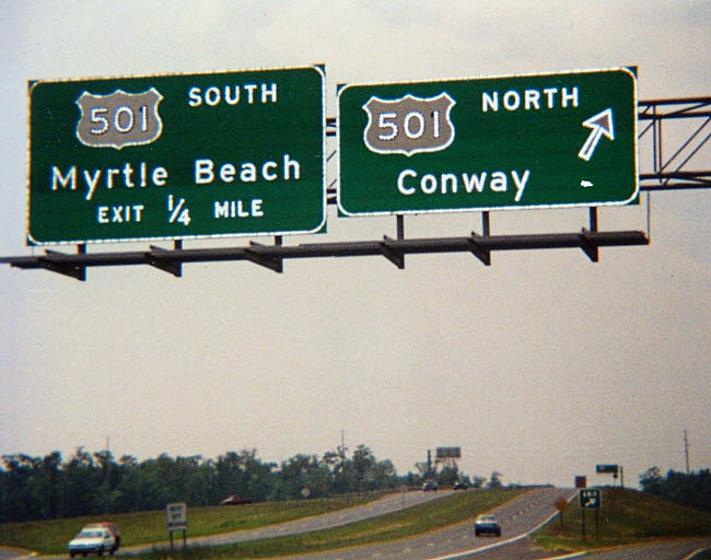South Carolina U.S. Highway 501 sign.