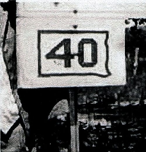South Dakota State Highway 40 sign.