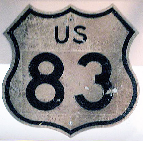 Texas U.S. Highway 83 sign.