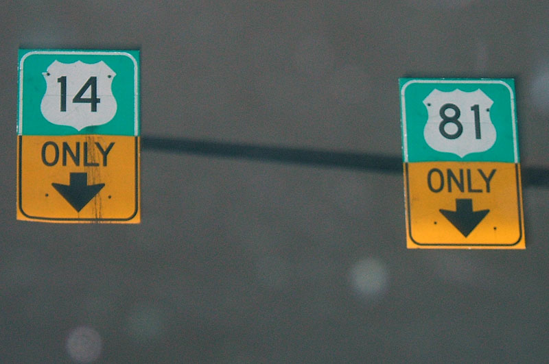 South Dakota - U.S. Highway 81 and U.S. Highway 14 sign.