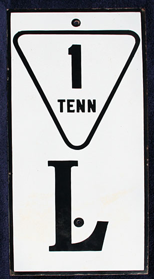 Tennessee State Highway 1 sign.
