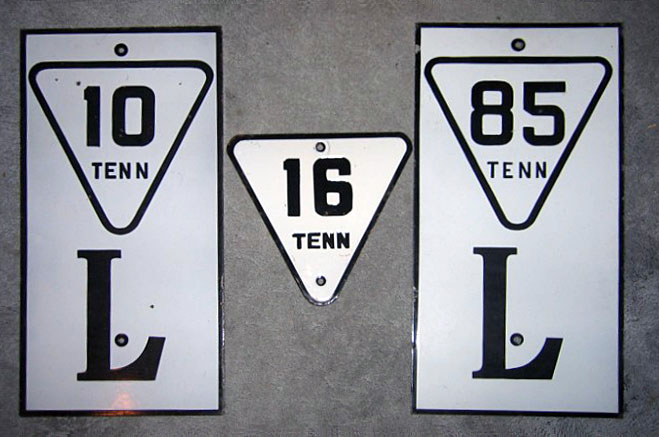 Tennessee - State Highway 85, State Highway 16, and State Highway 10 sign.