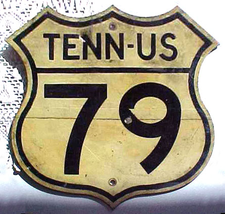 Tennessee U.S. Highway 79 sign.