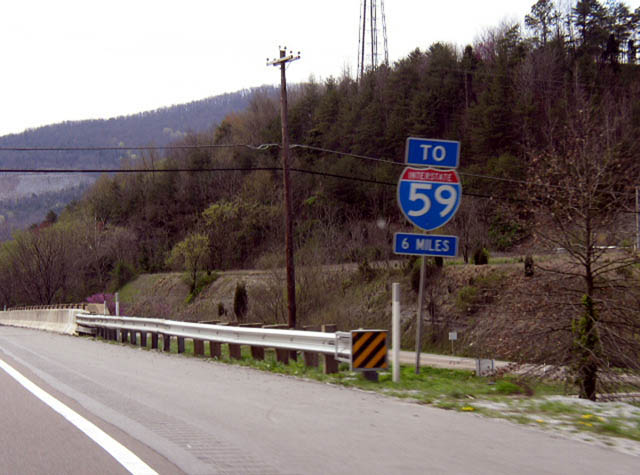 Tennessee Interstate 59 sign.