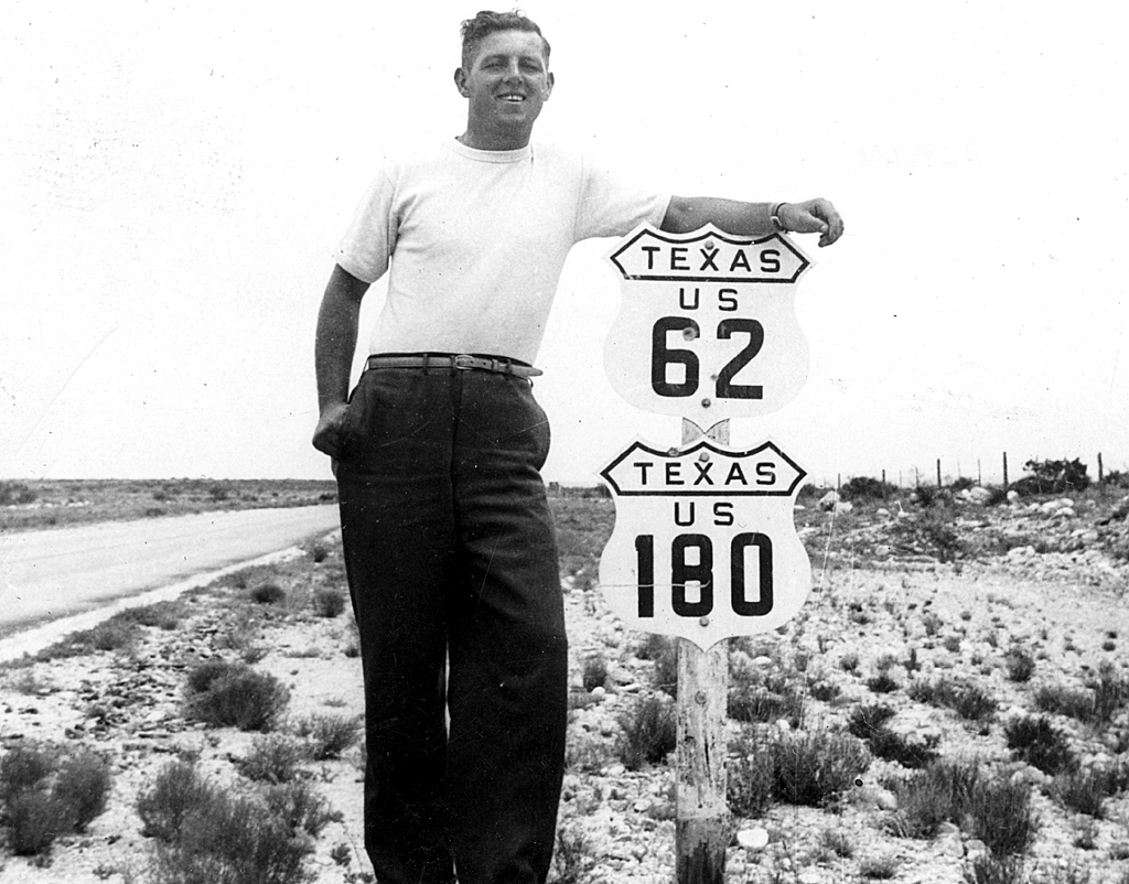 Texas - U.S. Highway 180 and U.S. Highway 62 sign.